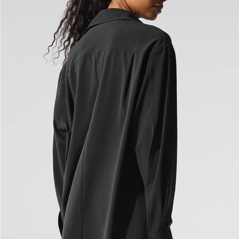 Alo Black Dreamscape Button Down Long Sleeve, Xs - image 4